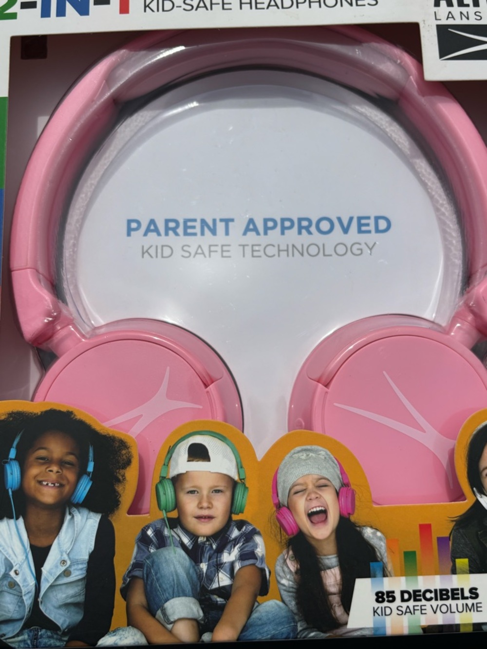 Kids Pink Over-Ear Headphones - Kid-Safe Volume